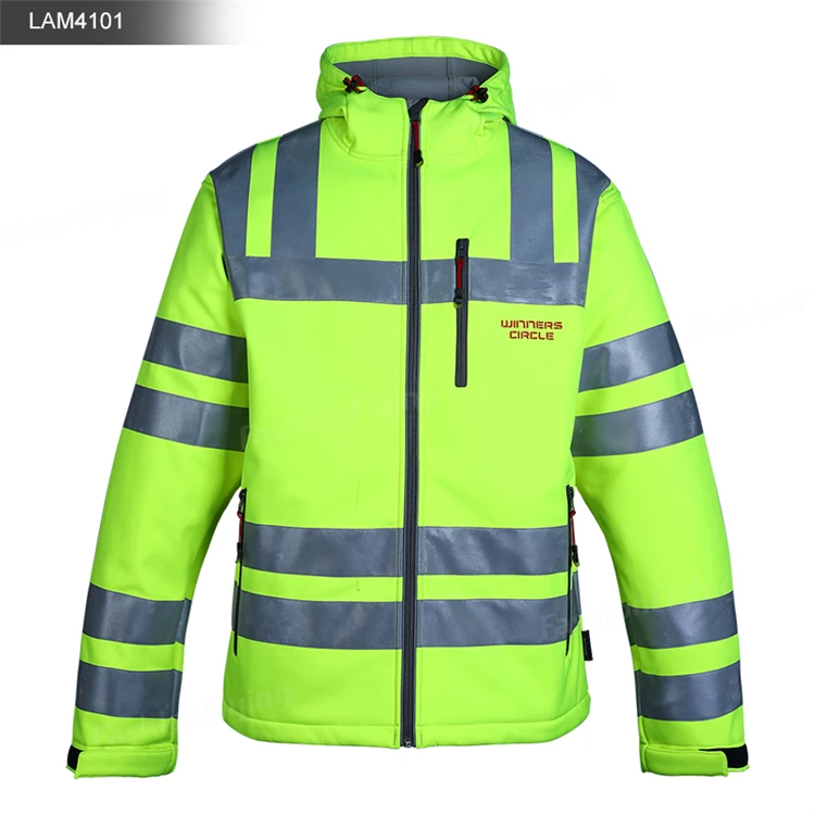 Мужской софтшелл 3M Scotchlite светоотражающий открытый пожарный безопасность Hi Vis рабочая