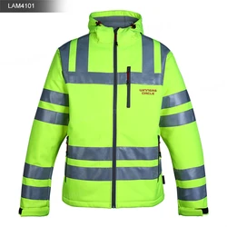 Мужской софтшелл 3M Scotchlite светоотражающий открытый пожарный безопасность Hi Vis рабочая одежда
