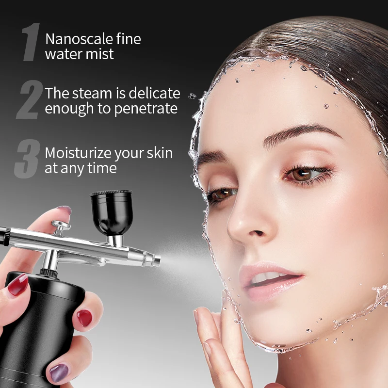 Spray Gun Cordless Airbrush Compressor for PMU Makeup Nail Art Cake Decoration Air Brush Machine for Eyebrow Tint