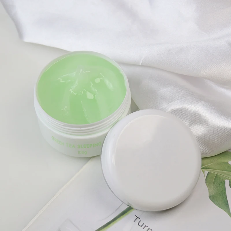 Green Tea Anti Aging Mask Organic Skincare Collagen Hydro Jelly Powder Green tea Facial jelly gel Mask