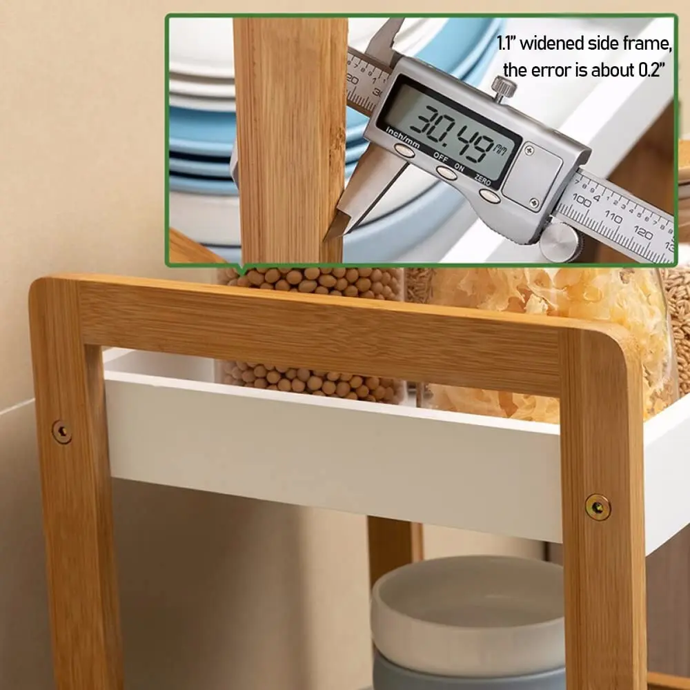 Bamboo Ladder Shelf 3-Tier Kitchen Organizer Rack FreeStanding Bookshelf Bathroom Storage Shelving Plants Stand Display Shelves