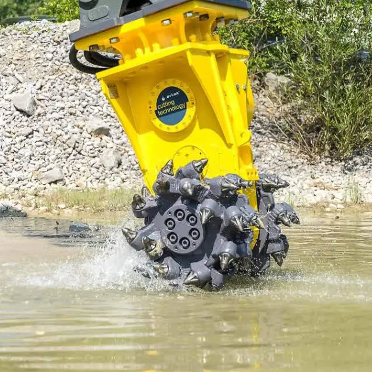 Transverse drum cutters is a compact transverse hydraulic tools be used for rock excavation demolition underground scaling