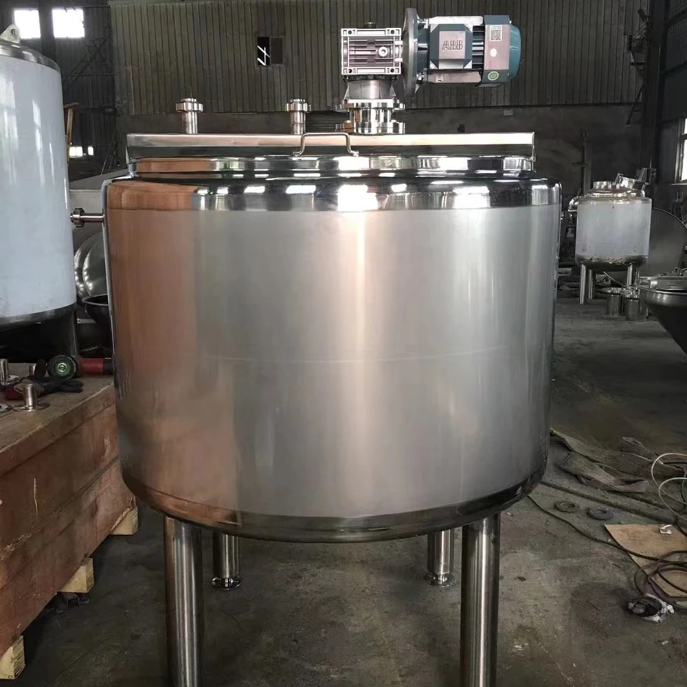 Stainless steel liquid soap mixing tank with agitator