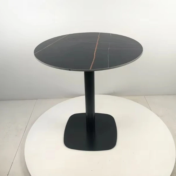 Wholesale Price Black Metal Marble Side Stool Coffee Table for Living and Dining Rooms Hot Sale Home Furniture for Bedroom Use