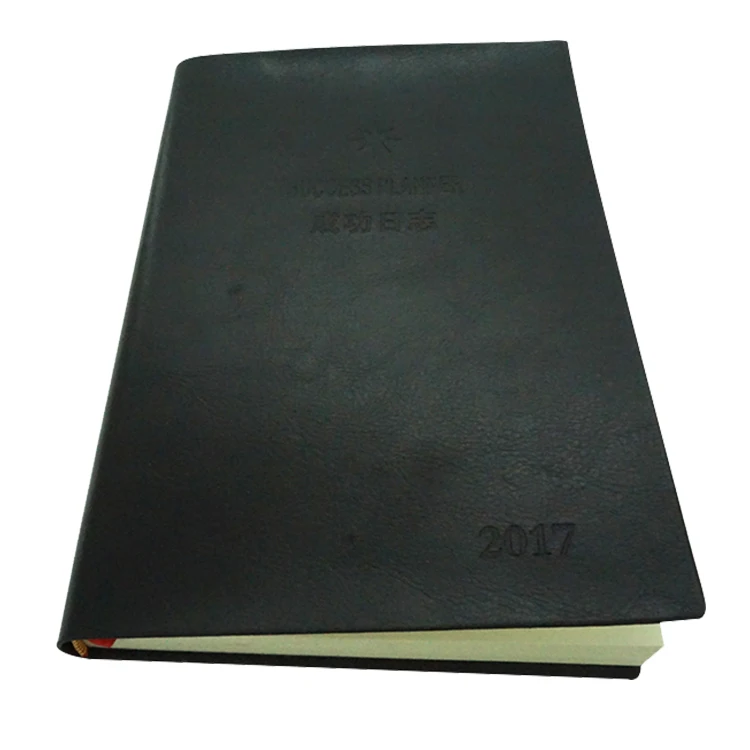 Custom Black Embossed Hardcover Book Magazine Printing Leather Binding Book Printing Service