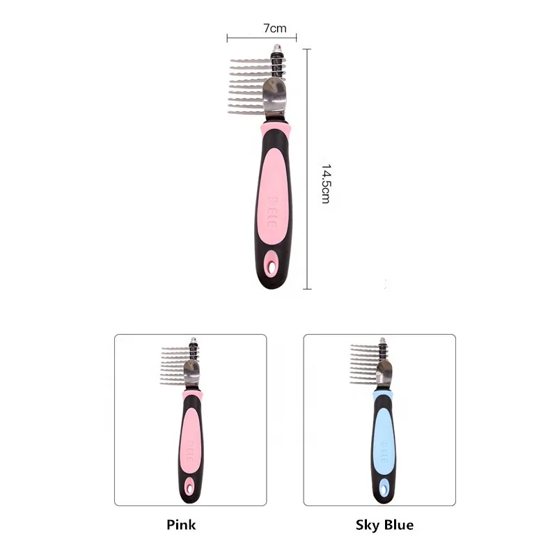 
Dog Rake Hair Remover Comb Cat Hair Grooming Brush Pet Hair Shedding Trimmer 