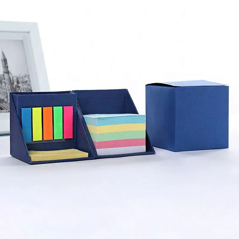 Custom Sticky Note 3x3 Inch 100 Sheets Per Pad 6 C Acrylic Memo Pad Business Promotion Gift Sets Luxury Corporate Tech