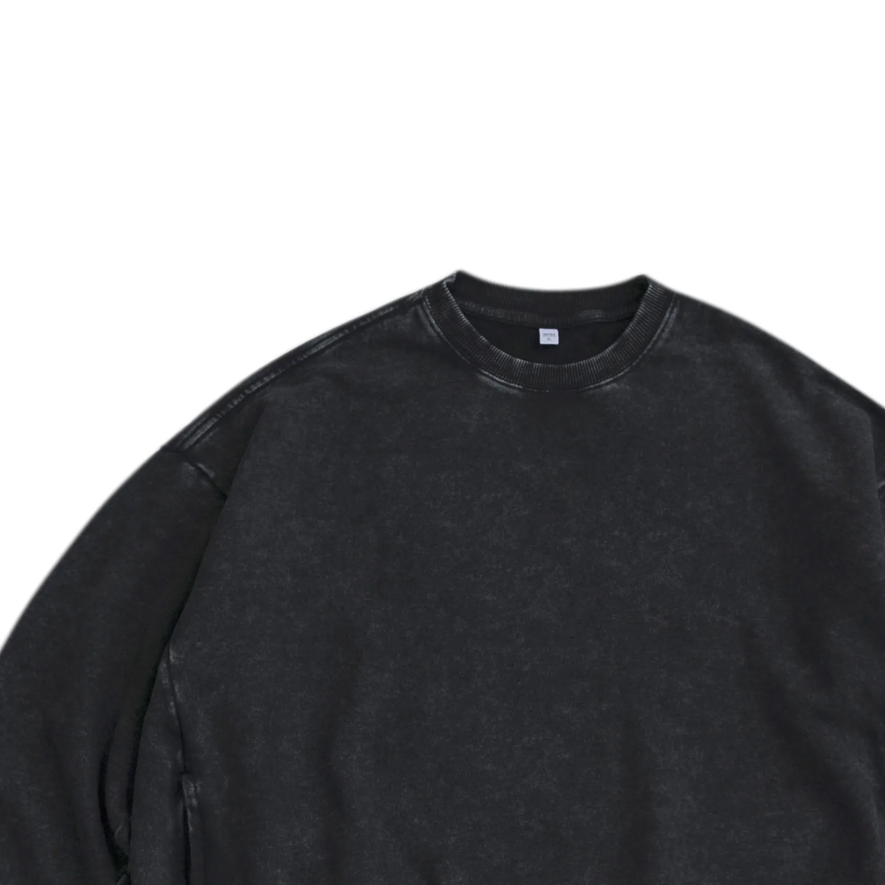 Oversize hip hop boxy fit blank sweater crew neck hoodie premium heavy cotton polyester mock neck crewneck custom sweatshirt men