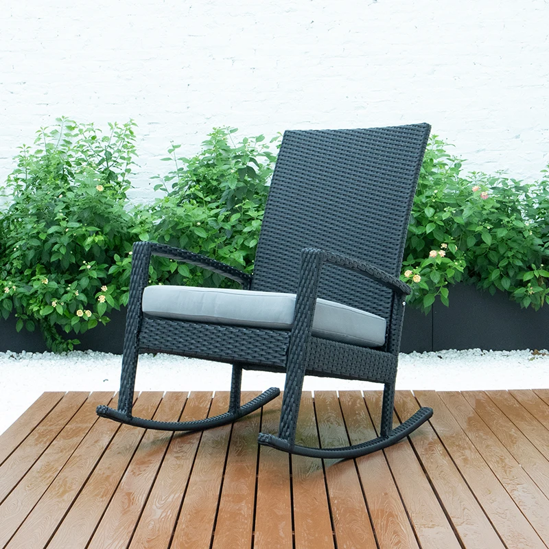 Hight Quality Patio Leisure Recliner Rattan Rocking Chair Hotel Bedroom Rocking Chair