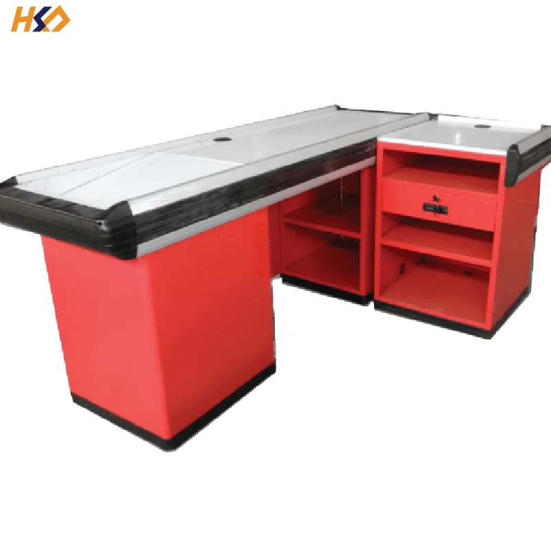 Size Adjustable Supermarket  Equipment Retail Shop Cashier Checkout Counter for Sale