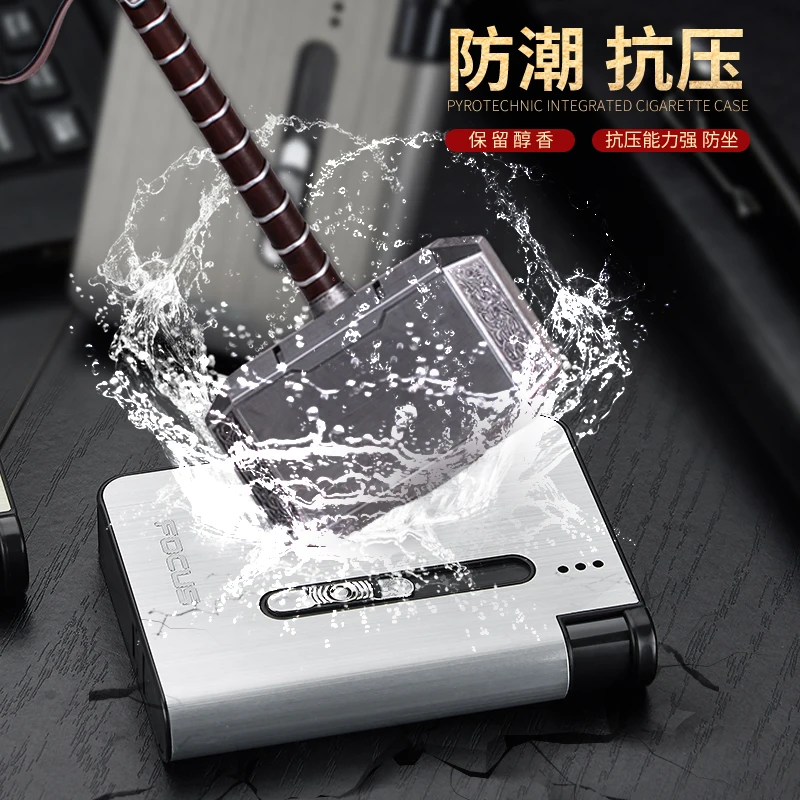 YH026A Metal Cigarette case With Detachable Disposable Lighter Replaceable