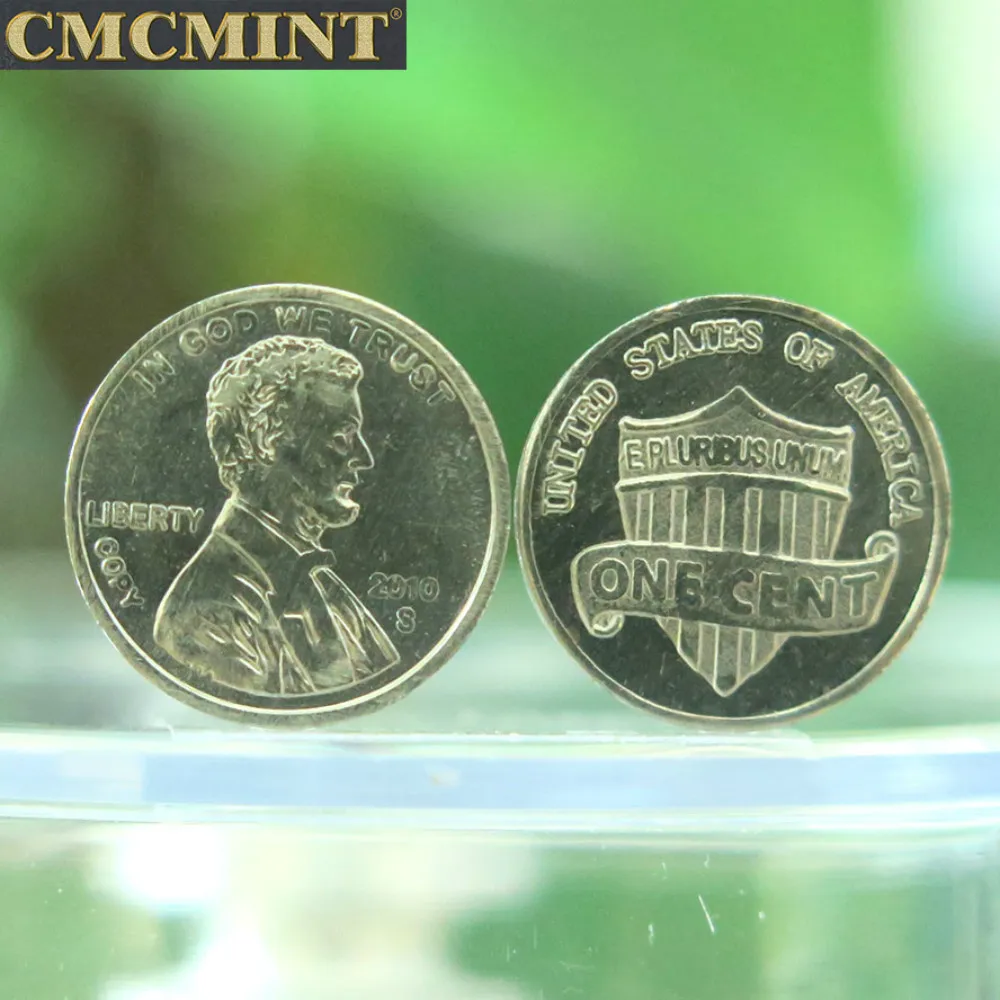 Ниобиевые слитки 1 г 999 тонкие ниобиевые 2010 монеты Lincoln Penny A133