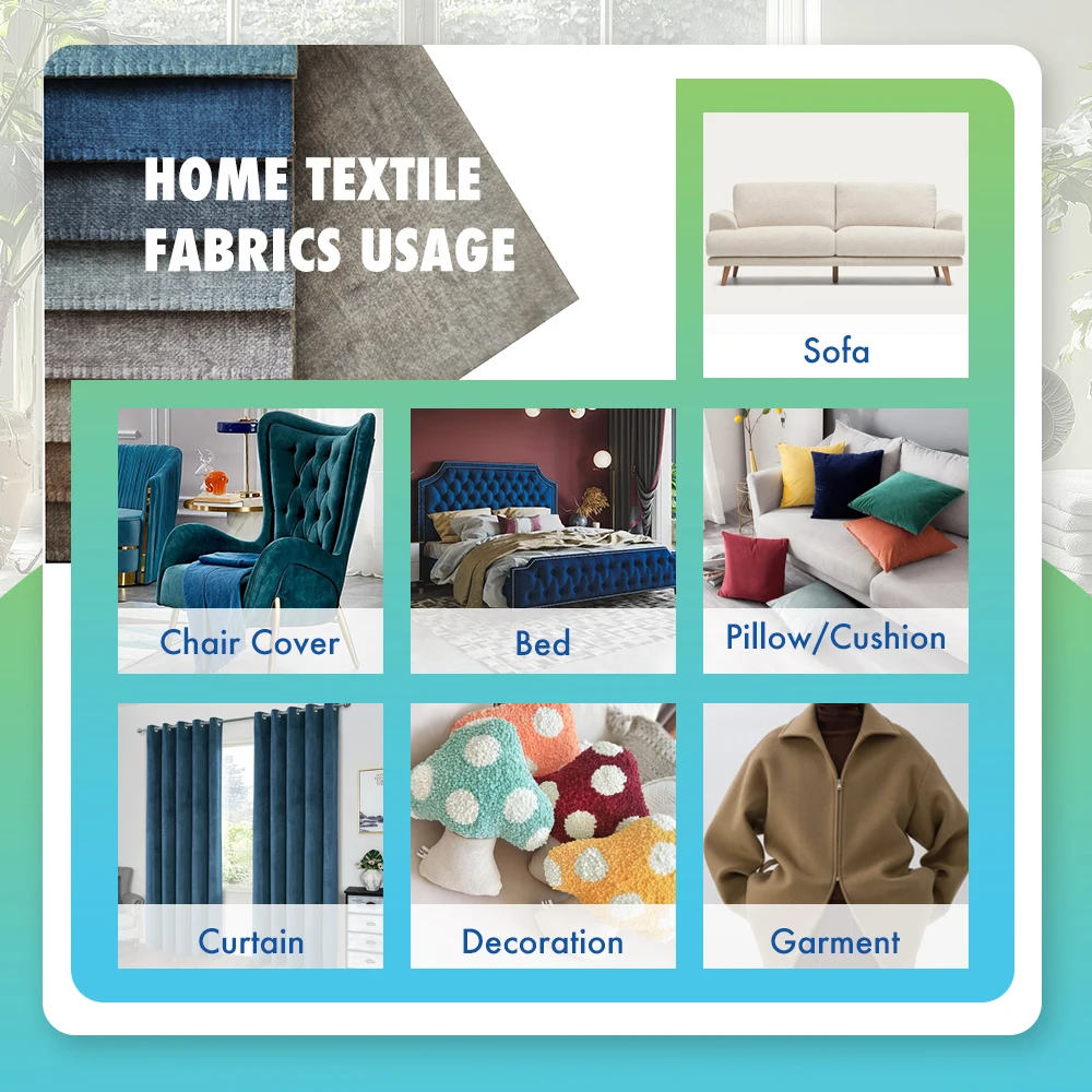 Top Quality Comfortable Woven Suede Fabric with Fleece Backing Sofa Upholstery Fabric