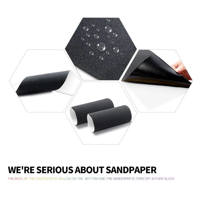 Wholesale black 33x9 Inch 80AB anti slip custom designs stickers grip tape for skateboards
