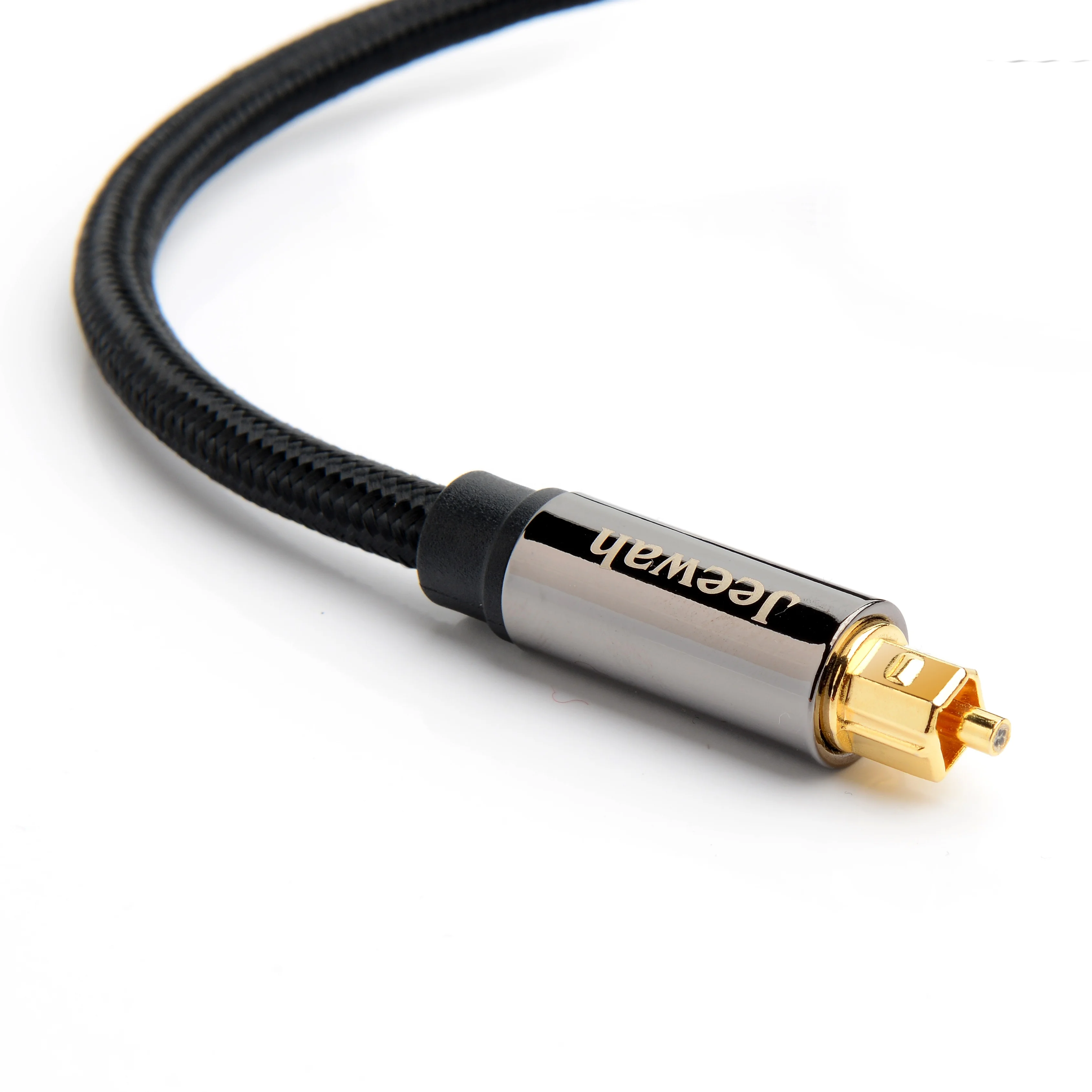 
JIEHUA Toslink Optical Fiber Audio Splitter 1 in 2 Out Aluminum Alloy with Optical Cable 