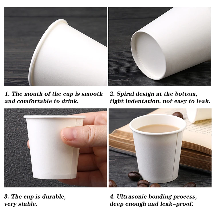 Wholesales mouthwash paper cup white 3 oz disposable paper espresso cups