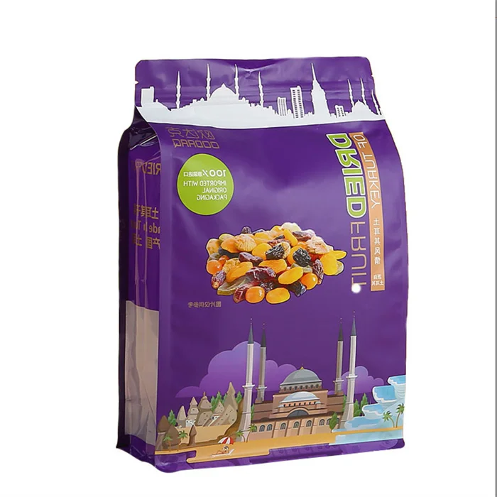 50pcs/lot 3D Stand Custom Printed aluminum foil zip lock bag Coffee Beans packaging bag eight side seal zipper bag