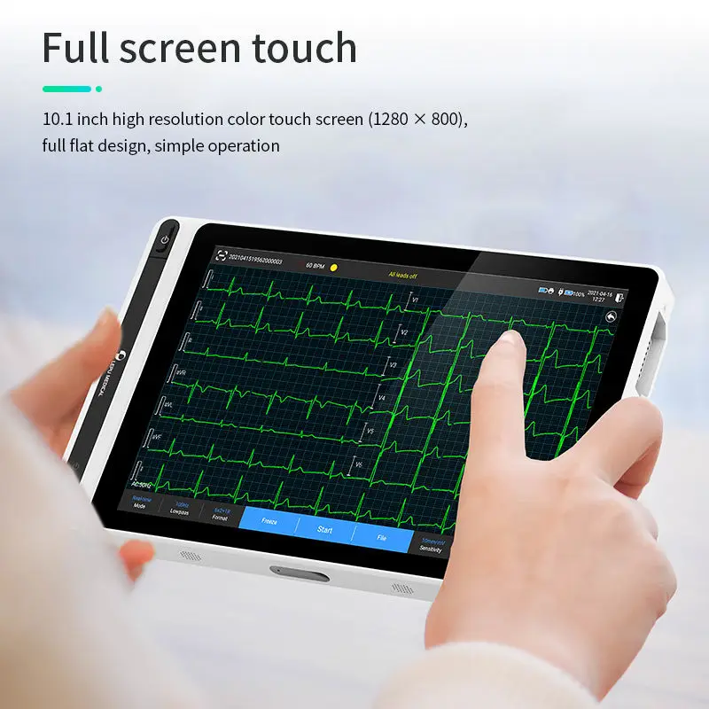 AI Analysis Electrocardiogram Smart ECG Monitor 12 lead Computer Multichannel ECG Machine
