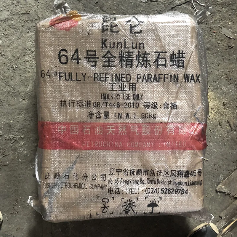  Полностью очищенный парафиновый воск 58-60 от бренда kunlun для изготовления