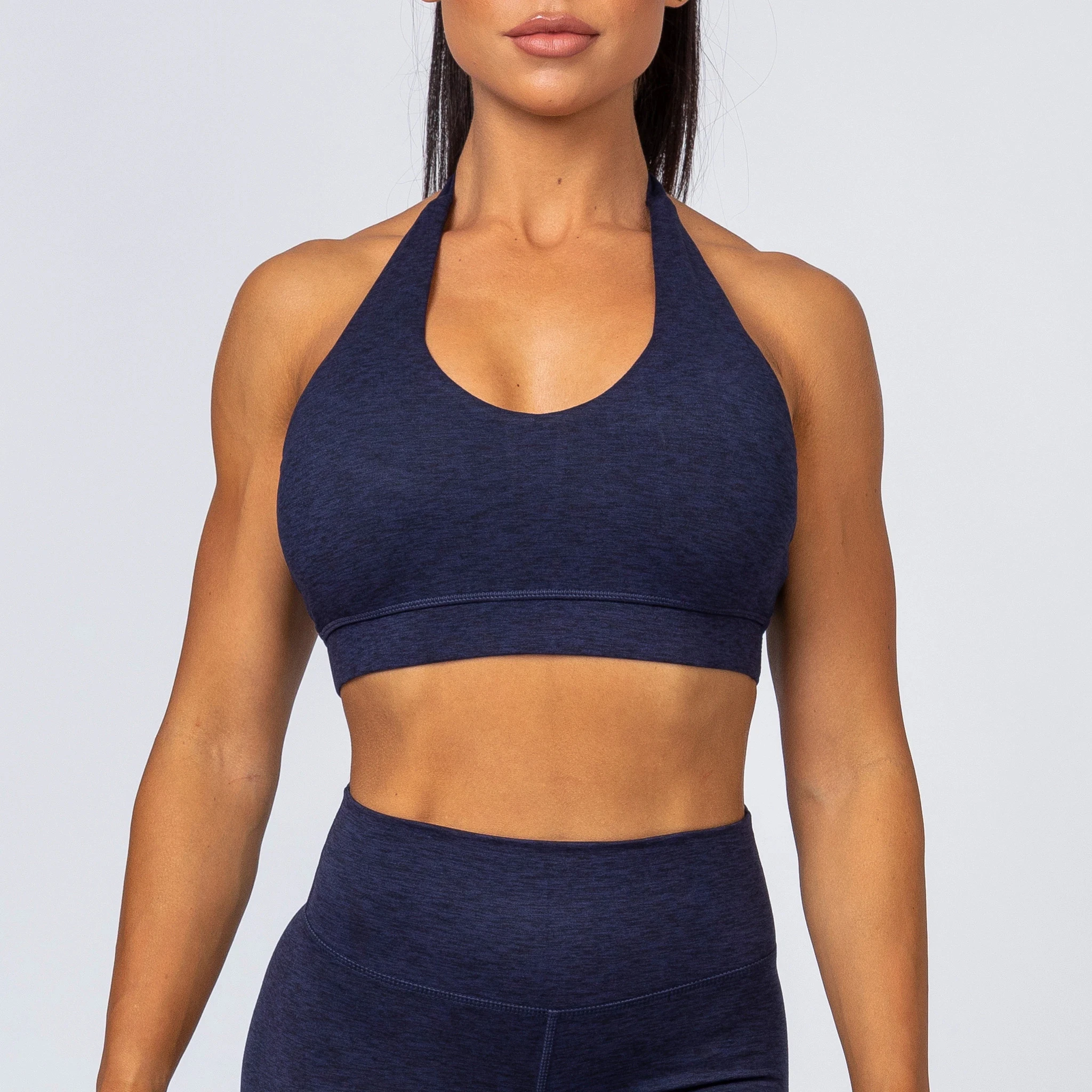 Wholesale custom womens open back scoop neck plus size sports bra