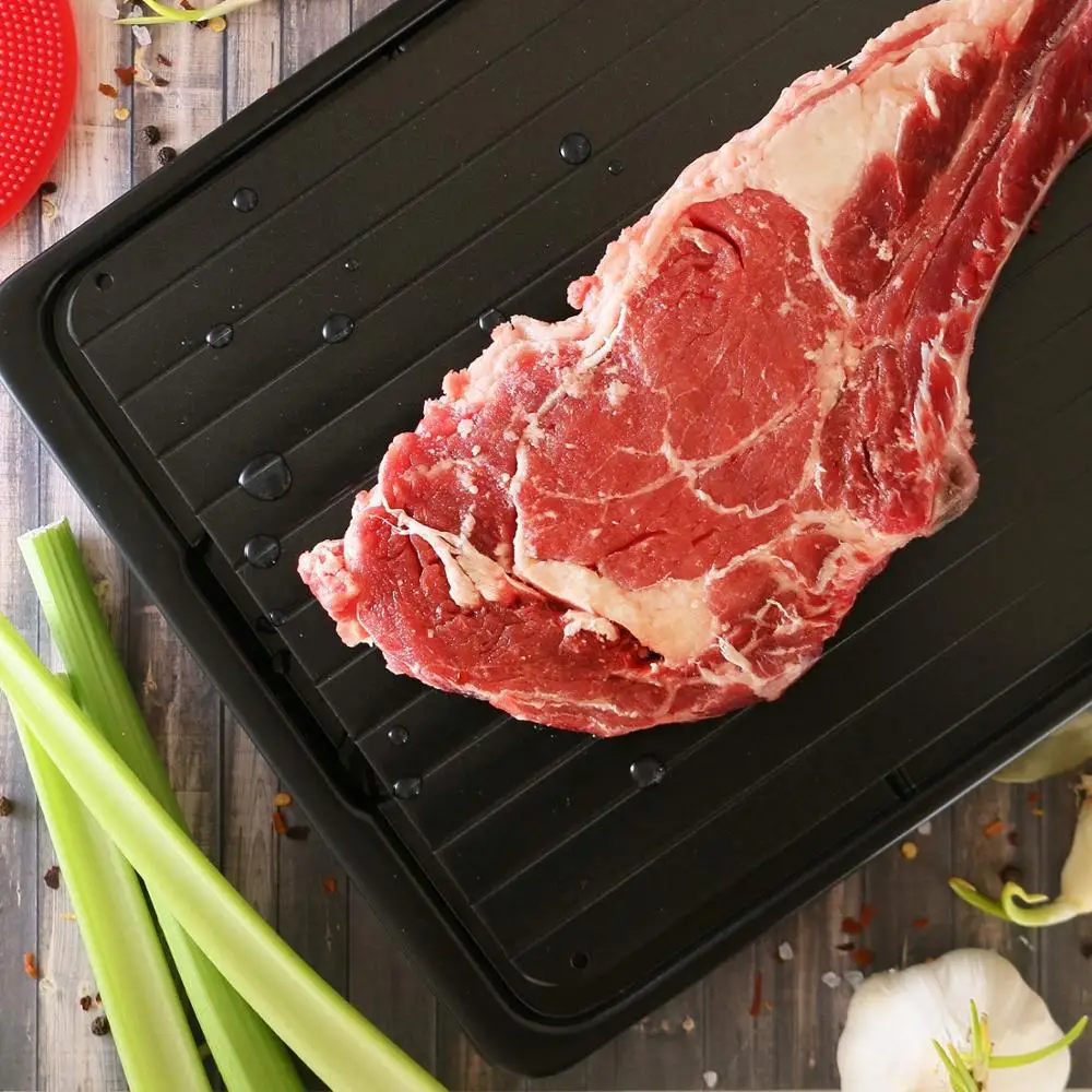 Defrosting Tray Frozen Food Rapid Thawing Plate For Fast Quick Rapid Meat, No Electricity Food rapid defrost thawing meat