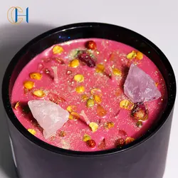 Wholesale Valentines Tag Mass Customization Home Decoration Natural Soy Wax  Wood Wick Scented Crystal Candle