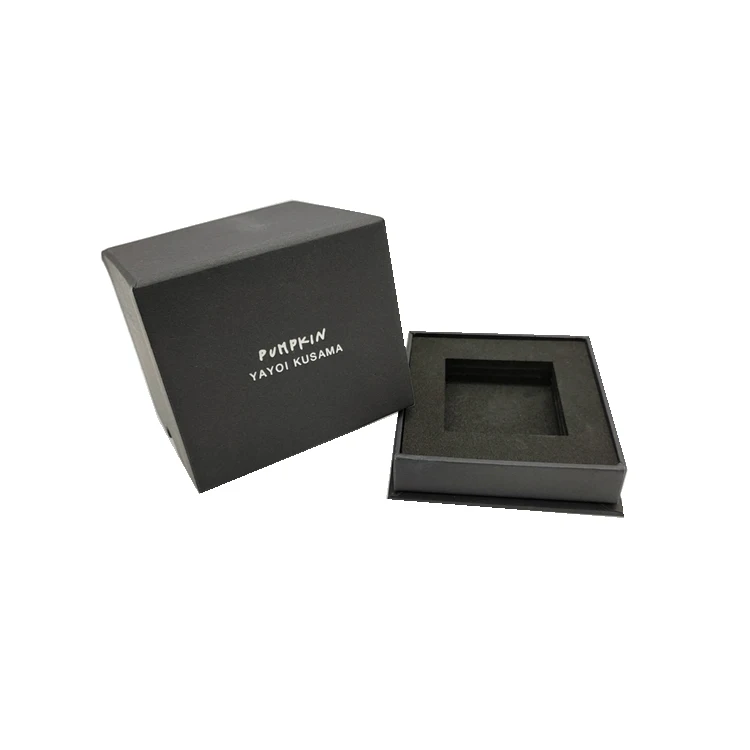 Handmade Black Square Cardboard Box Customized Full Telescope  Cream Bottle Paper Cosmetic Box