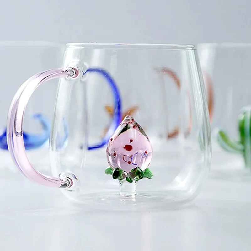 Wholesale Custom Vintage 3D Creative Animal Shaped Glass Cup