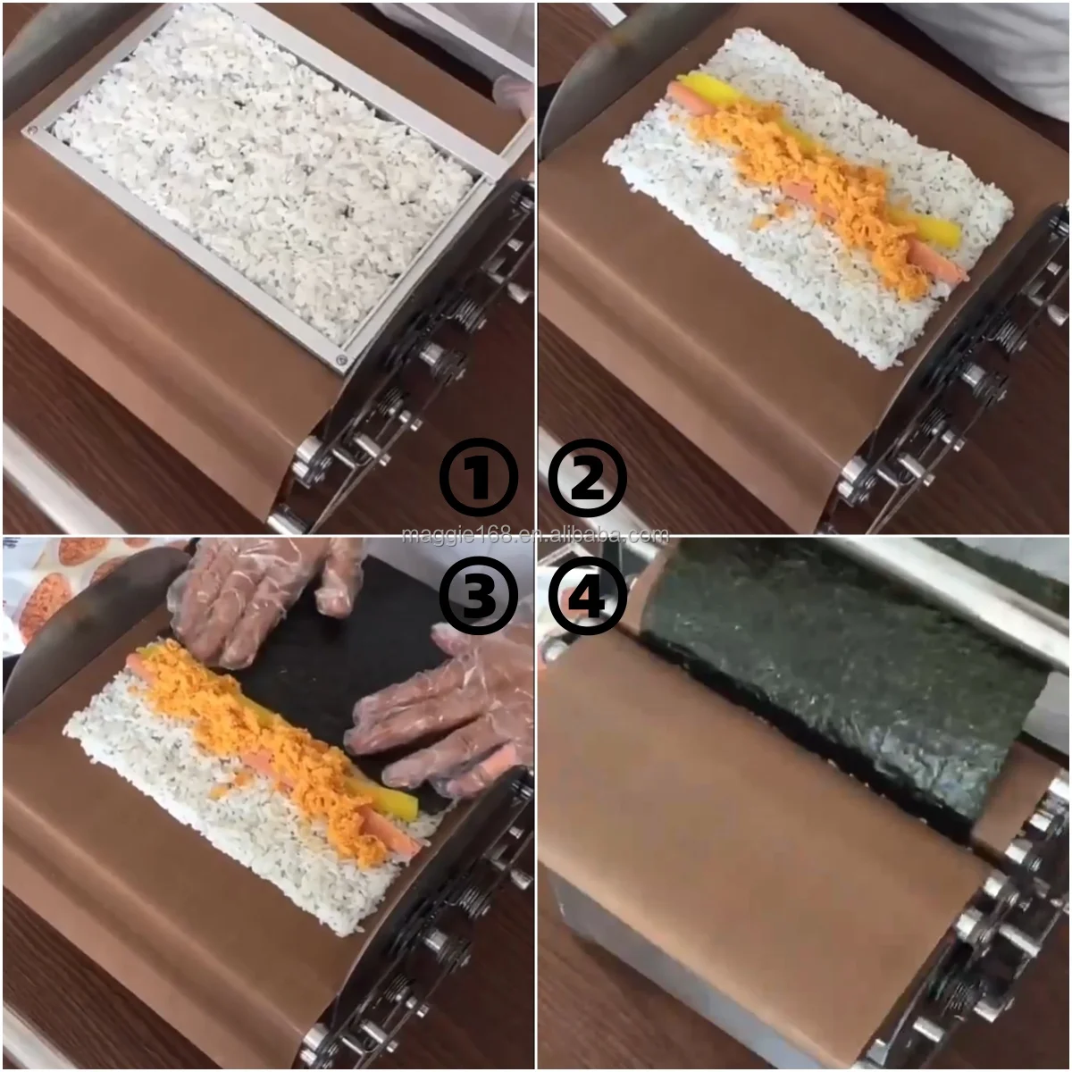 western restaurant  sushi roll making machine Japanese Restaurant Makizushi Roll Making Machine making sushi machine