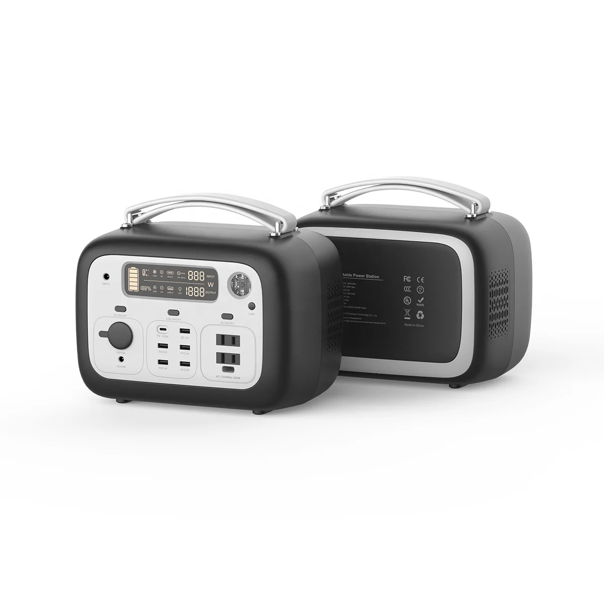 ORICO 110V 220V Multi-function Camp Backup 500W Lithium Battery PD100W Fast Charging Portable Power Bank Station PB505