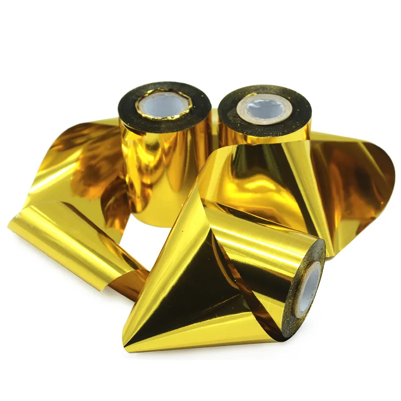 High Quality Gold Silver Leaf Foil Roll 120 meters Long 4cm to 64cm Width Hot Stamping Roll Foil For Buddha Statue Gilding