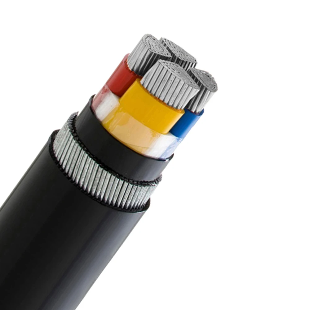 Underground 50 mm aluminium 4 core steel tape STA armoured cable