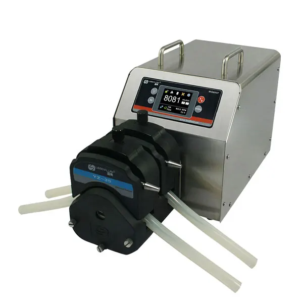 Lead Fluid Industrial Peristaltic Pump WG600F with YZ35 10ml/min to 13L/min large flow rate