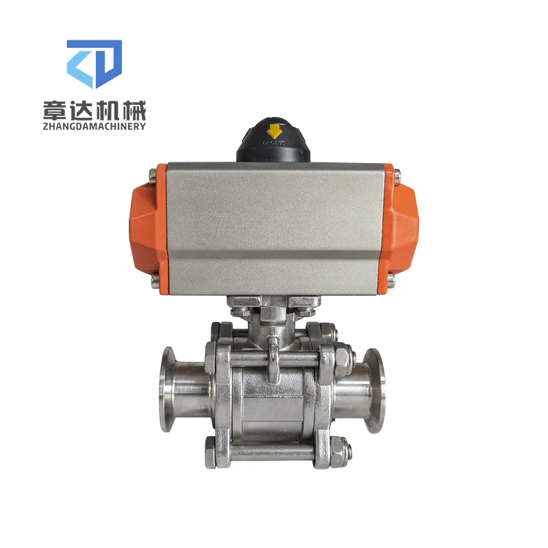  Шаровой клапан из нержавеющей стали алюминий привод клапана DN19-219 pneumaticd