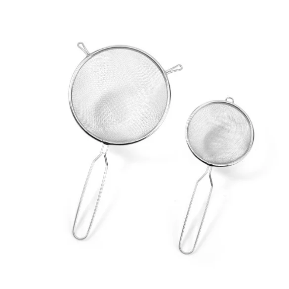 7 12 14 16 18 20 24 CM Stainless Steel Wire Mesh Strainer Powder Flour Sifter Skimmer for Cooking Frying