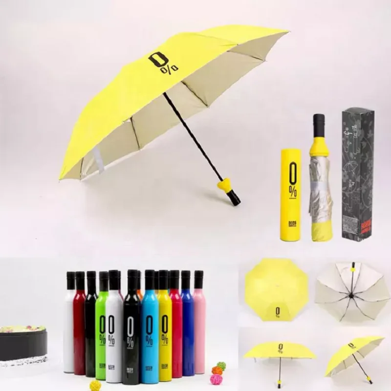 Biumart Wholesale Bottle Umbrella with Customer Logo Business Advertising Gift Umbrella