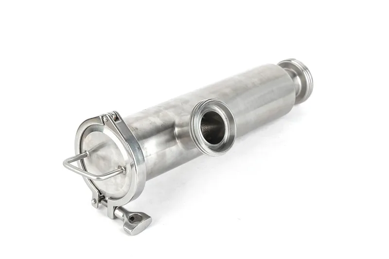 304 316L Sanitary Stainless steel Clamp Connection Way Angle Type Food Filter