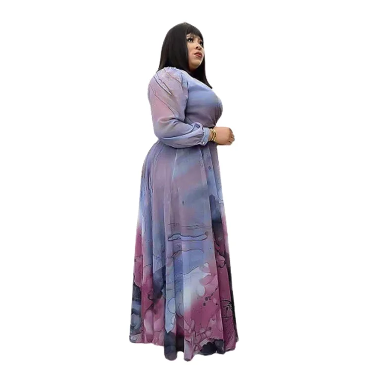 1943 MuslimQLO Literary retro V-neck dress african maxi print dresses for women  wholesale clothing south africa