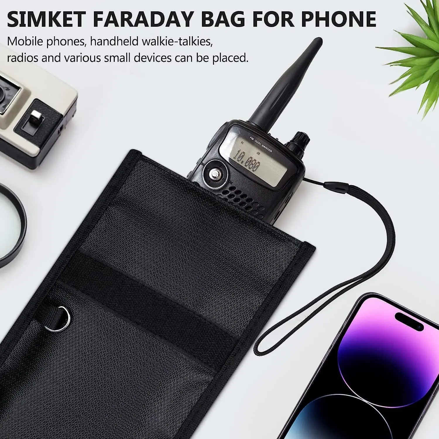Faraday Bags for Phones and Car Key, Signal Blocking Pouch, Car Key/WiFi/RFID/GPS Signal Blocker