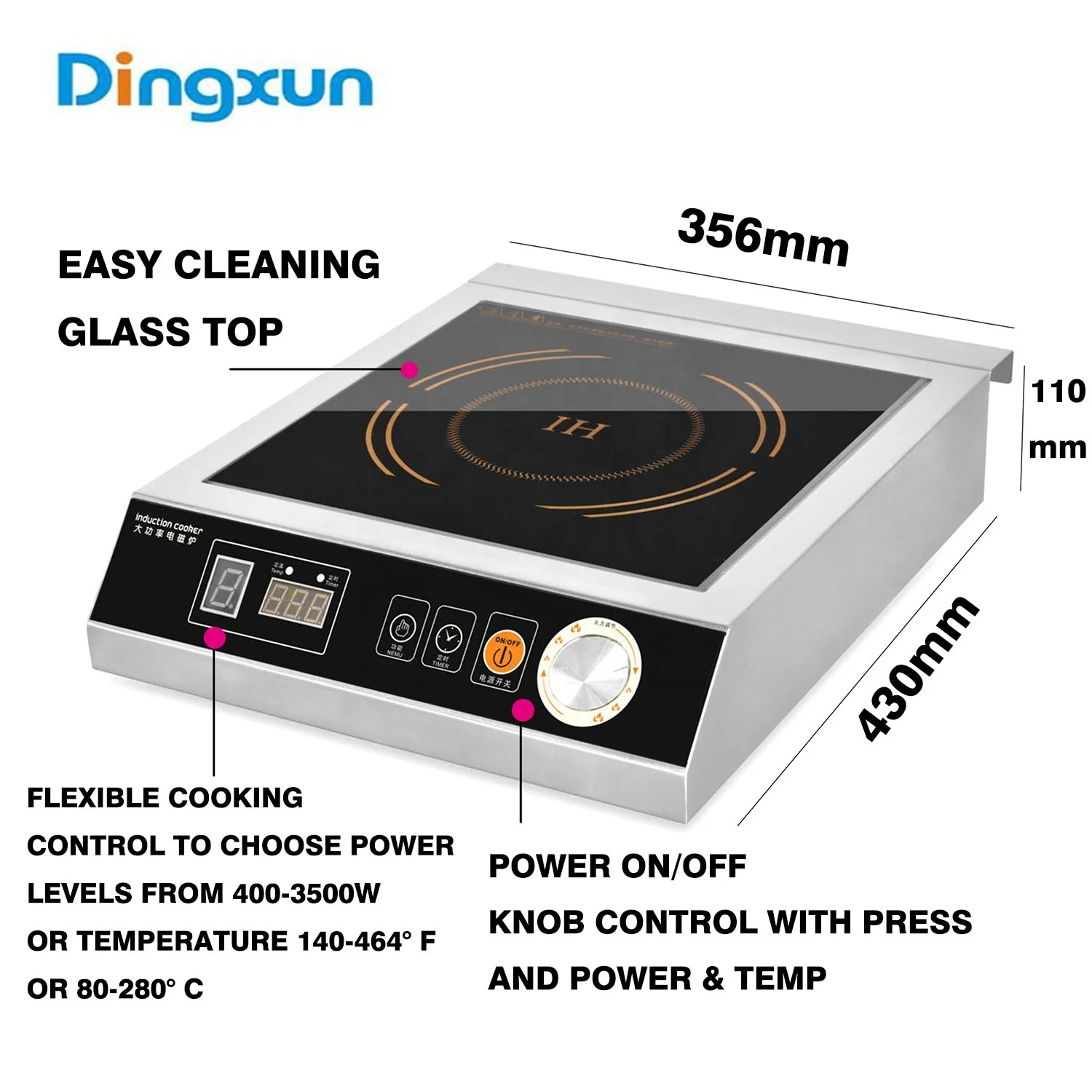 Stainless Steel Kitchen Appliance Induction Cooktop Safety And High Quality Commercial Induction Cooker