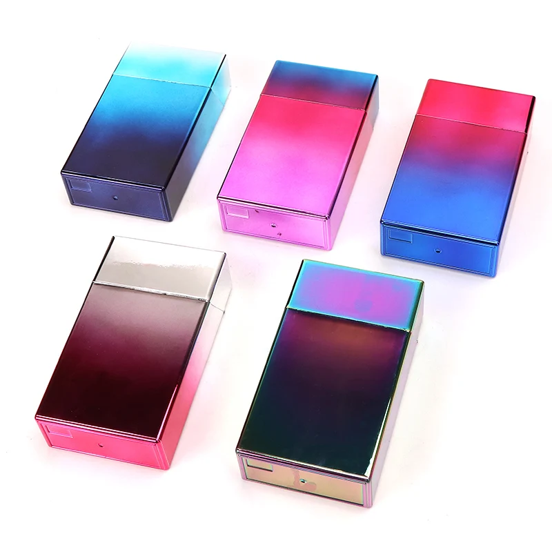 Erliao High Value Electroplated Plastic Cigarette Case Small and Convenient 20pcs Cigarette Case  Wholesale