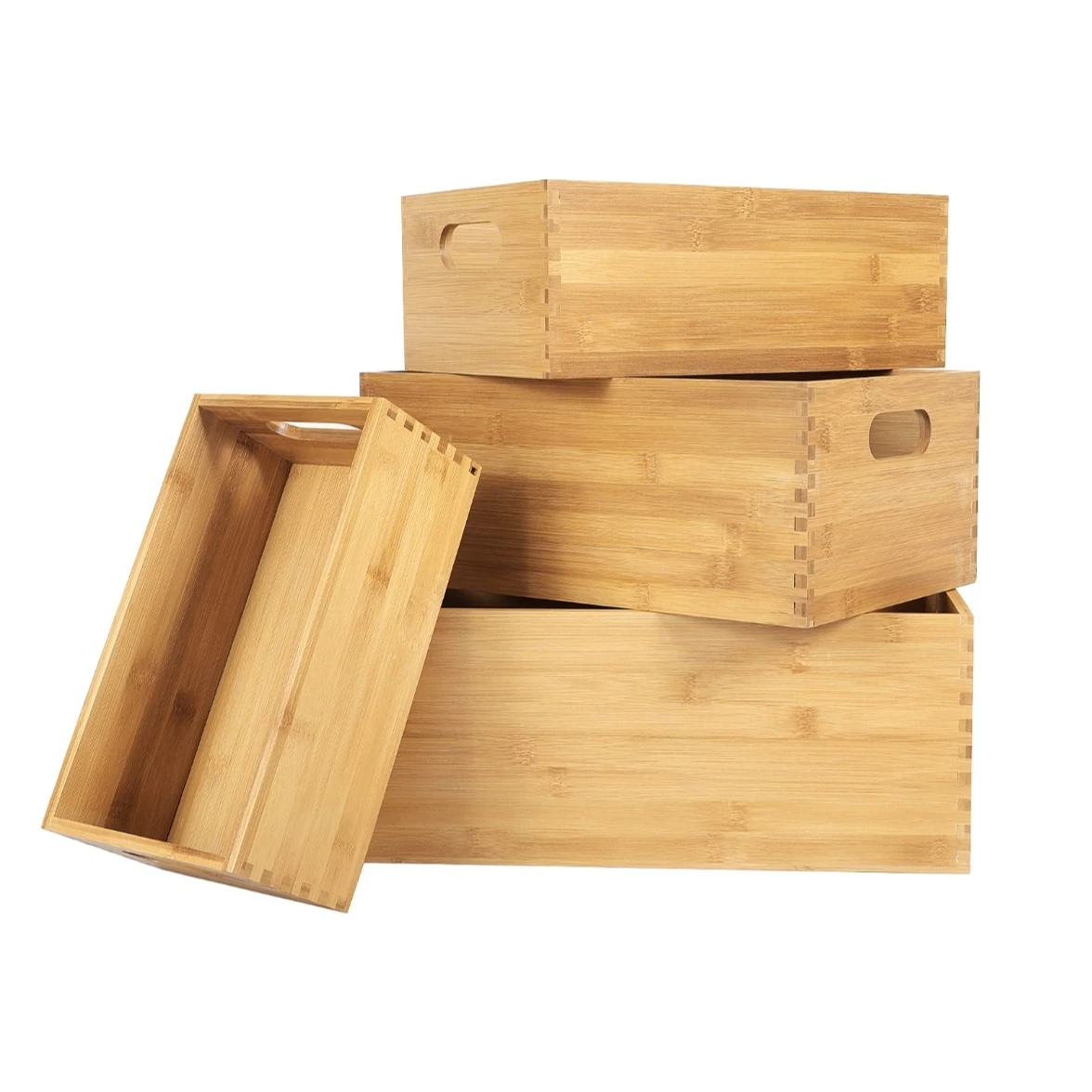 Custom  Solid Wood Storage Box Set bamboo Toy Box Vegetable Crate with Book Organizer Home Decor for Love Gift Style