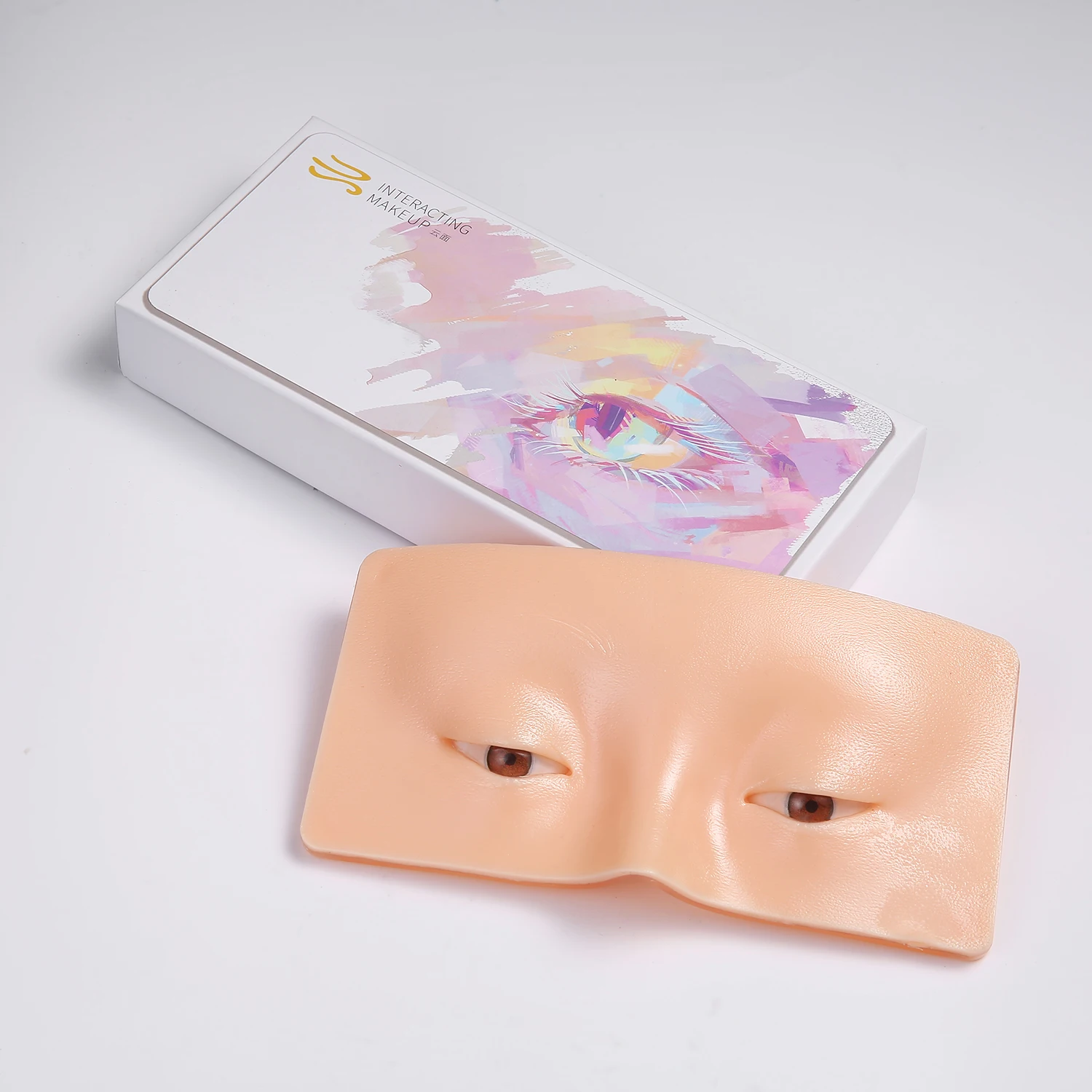 The Perfect Practicing Makeup Silicone Face Eye Pad Bionic Skin for Make Up Face Eyelash Eyebrow Makeup Practice Face Board Skin