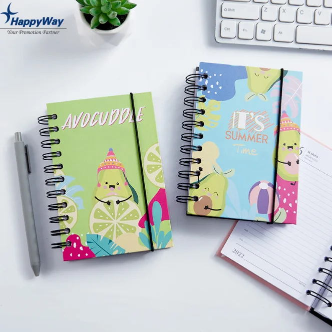 Custom Hot Selling Planner Notebook Cuadernos-por-mayor Cuaderno Espiral Vintage 100 Hojas Pasta Dura