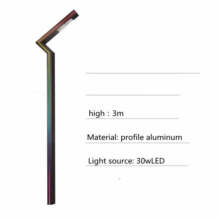 Outdoor Lamp arm poles solar light garden light poles Aluminum street light pole price