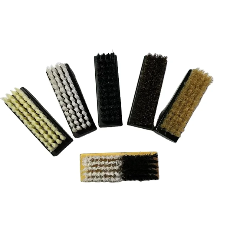 Wooden Sneaker Shoe Cleaning Polishing Brush with PP Bristle Horse Hair Tampico Fibre Sisal Palm or Hog Hair