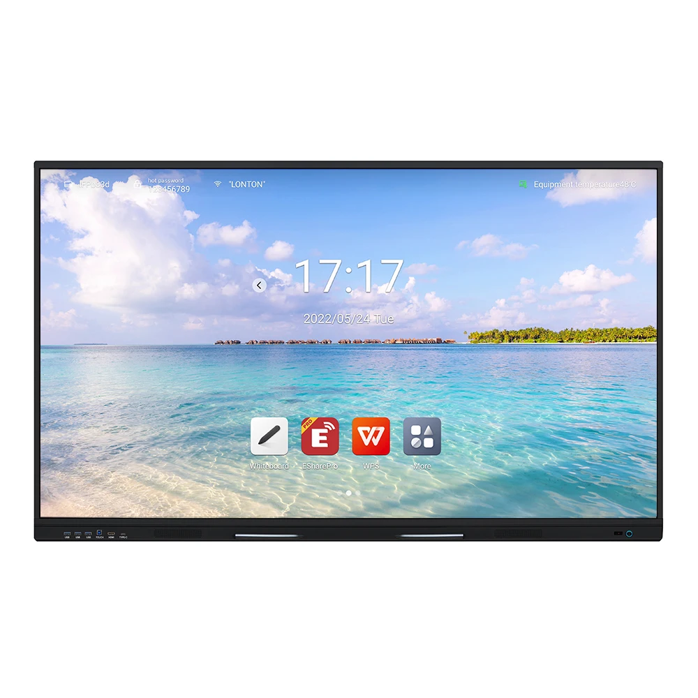 LONTON Custom 75 86 Inch Multi Touch Screen Digital Interactive Whiteboard Smart Touch Display For Office Use