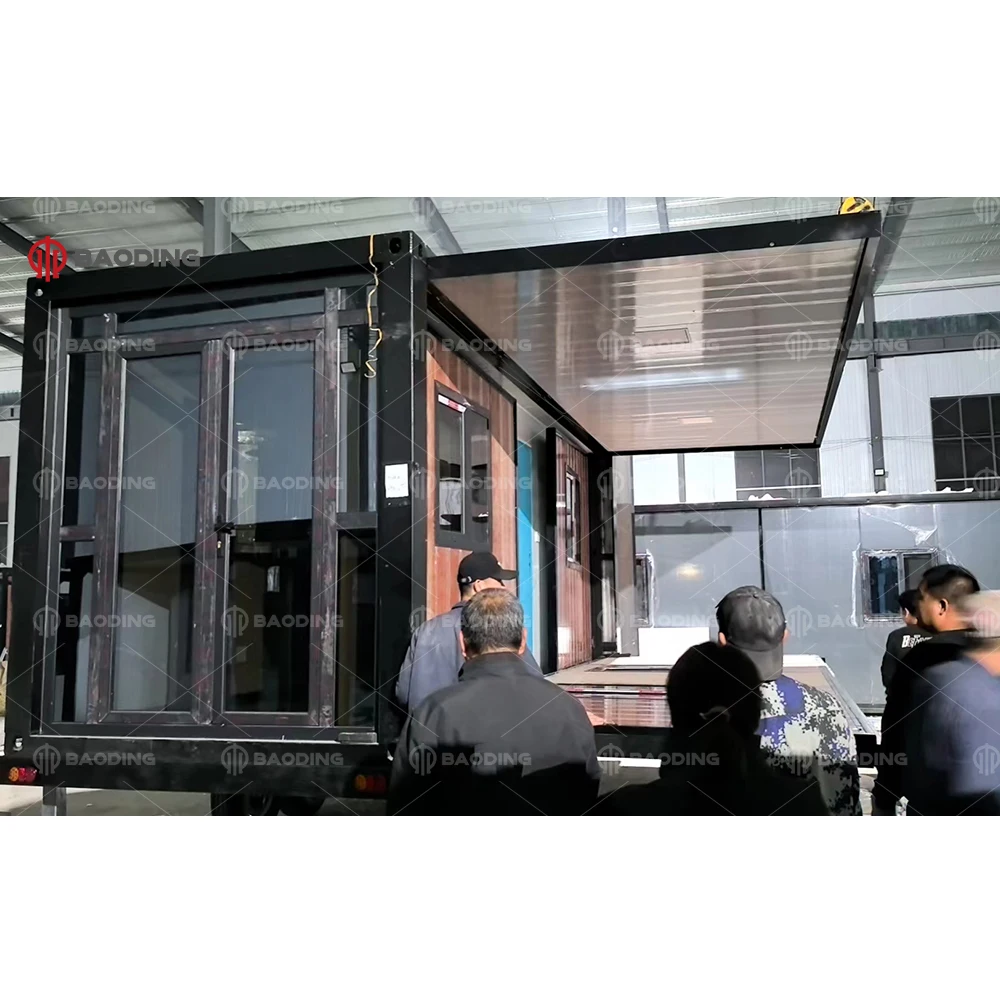 20ft 30ft 40Ft Luxury Extendable House with Porch Gable Roof For Sale Foldable One Piece Container home China Prefab Houses
