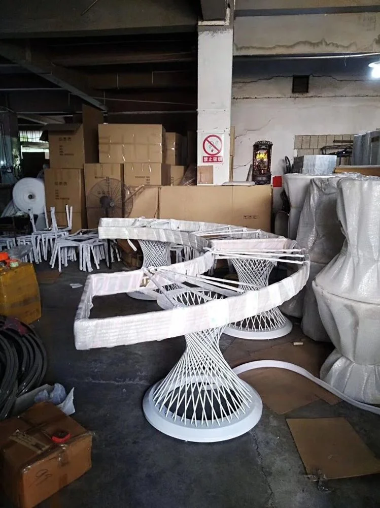 Modern Half Moon Wedding Table with Semicircle Hollow Out Mirror Glass Stainless Steel Dining Room Furniture