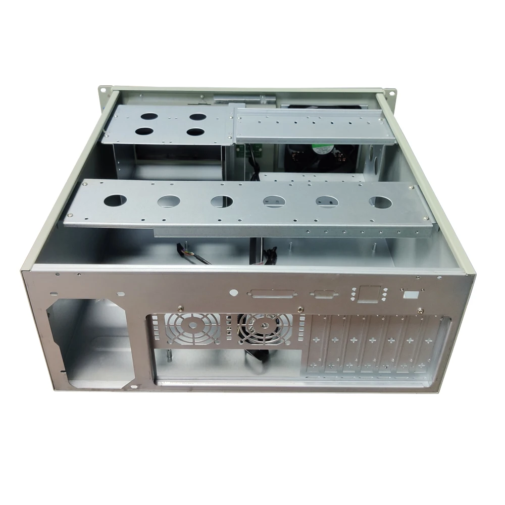 4u 7Bay Rackmount Chassis Industrial Gray Gpu Case Can Be Installed On The Server Racks Cabinets